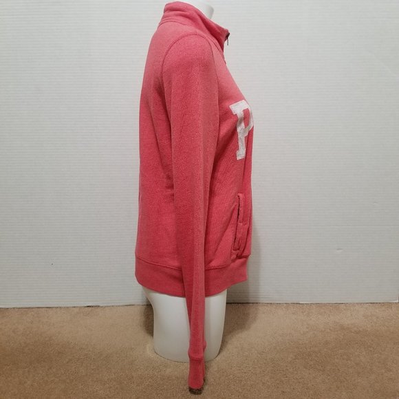 Victoria's Secret PINK sweatshirt Small dog logo graphic 1/4 zip collegiate - Picture 4 of 15